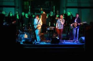 On stage at St Phil's